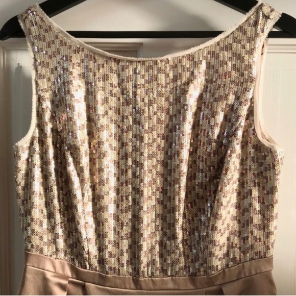 The Limited Cream Sleeveless Sequin A-Line Dress - Picture 5 of 7